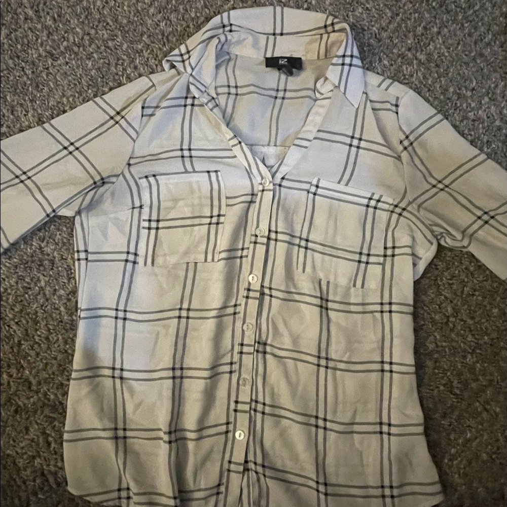 Small White w/ Black Pinstripe, Lightweight IZ Shirt